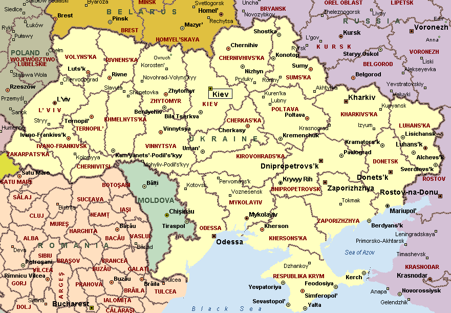 Ukraine provinzen karte